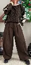 Estilo boho com calças chocolate լայն-leg.webp