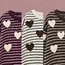 Trio de camisolas às riscas com corações.webp
