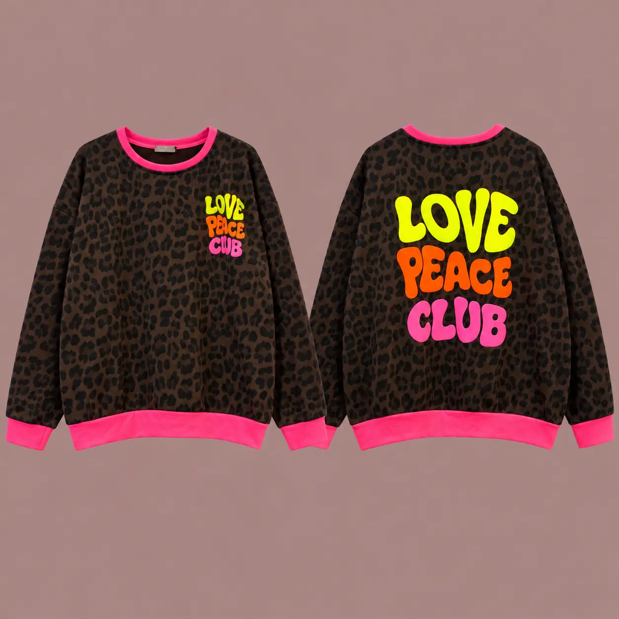 Sweatshirt leopardo LOVE PEACE CLUB R50896.webp