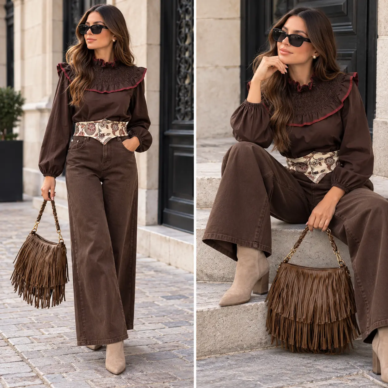 Elegância urbana em tons de chocolate 1.webp